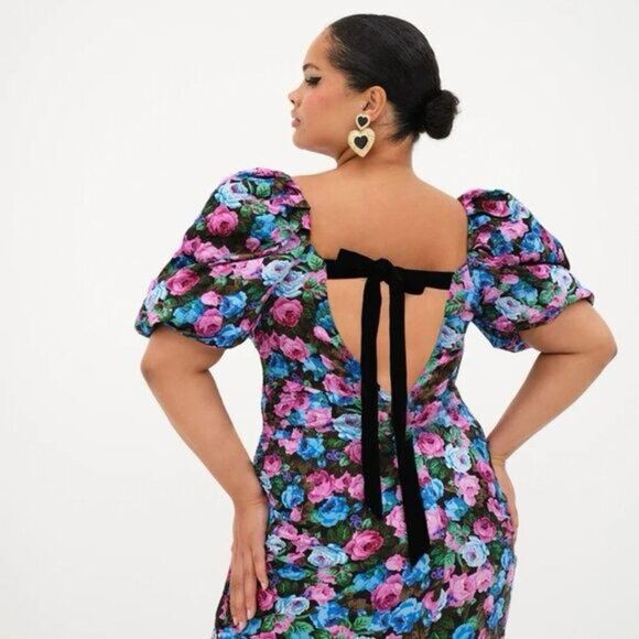 NWT For Love and Lemons Marley Black Floral Mini Dress Size XS $250 MSRP - Picture 3 of 10